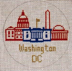 click here to view larger image of Washington D.C Ornament (hand painted canvases)