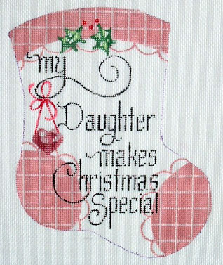 click here to view larger image of Daughter Mini Sock (hand painted canvases)