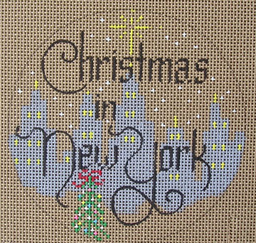 click here to view larger image of Christmas in New York (hand painted canvases)