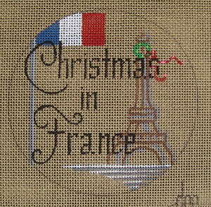 click here to view larger image of Christmas in France (hand painted canvases)