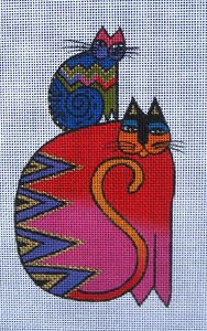 click here to view larger image of Red Cat with Cat on Shoulder (hand painted canvases)