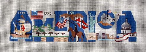 click here to view larger image of America (hand painted canvases)