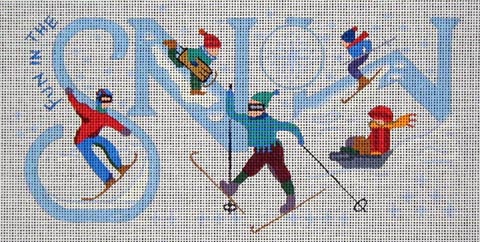 click here to view larger image of Snow Sports (hand painted canvases)