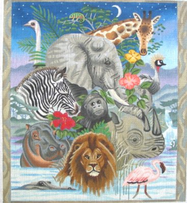 click here to view larger image of African Safari (hand painted canvases)