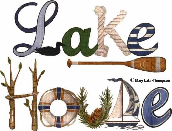 click here to view larger image of Lake House (hand painted canvases)