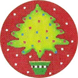 click here to view larger image of Christmas Tree Ornament (hand painted canvases)