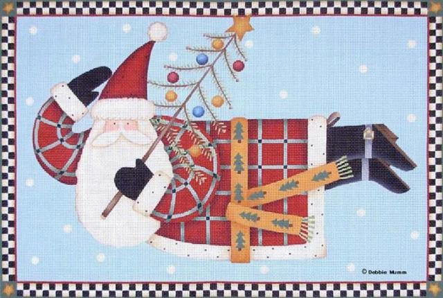 click here to view larger image of Joyous Tidings Santa (hand painted canvases)