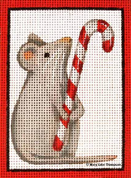 click here to view larger image of Candy Cane Mouse (hand painted canvases)