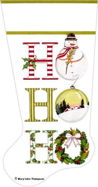 click here to view larger image of Ho Ho Ho Stocking (hand painted canvases)