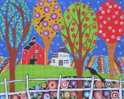 click here to view larger image of Folk Art Farm 2 (hand painted canvases)