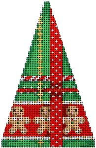 click here to view larger image of Gingerbread Woven Mini Tree (hand painted canvases)