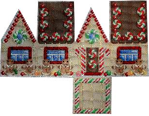 click here to view larger image of Gingerbread Cottage/Gingerbread Boys (hand painted canvases)
