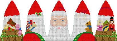 click here to view larger image of Santa Claus Bell  (hand painted canvases)