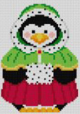 click here to view larger image of Penguin Girl Caroler (hand painted canvases)
