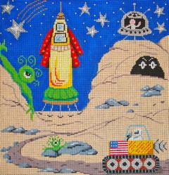 click here to view larger image of Space Scene (hand painted canvases)