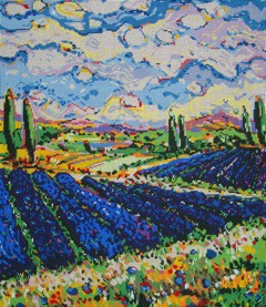 click here to view larger image of Purple of Provence Large (hand painted canvases)