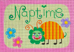 click here to view larger image of Naptime Sign (Pink Border) (hand painted canvases)