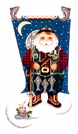 click here to view larger image of Fisherman Santa (hand painted canvases)