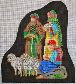 click here to view larger image of Shepherds and Sheep Creche (hand painted canvases)