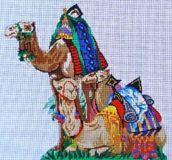 click here to view larger image of Nativity Camels (hand painted canvases)