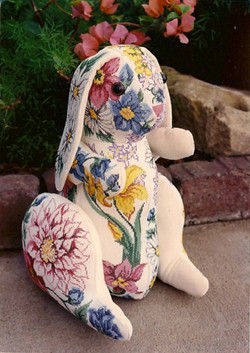 click here to view larger image of Bunny, Floral (Becky) - 3 dimensional (hand painted canvases)