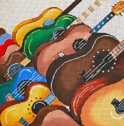 click here to view larger image of Guitars on Display (hand painted canvases)