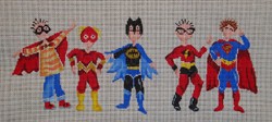 click here to view larger image of Super Heroes (hand painted canvases)