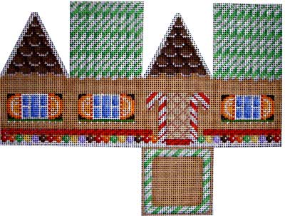 click here to view larger image of Gingerbread Cottage - Cane Roof (hand painted canvases)