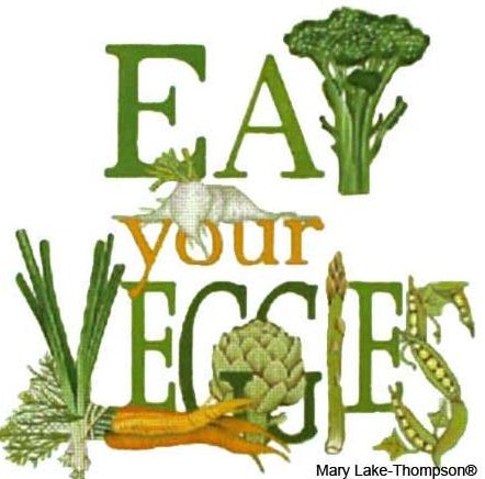 click here to view larger image of Eat Your Veggies  (hand painted canvases)