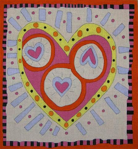 click here to view larger image of Surprise Heart (hand painted canvases)