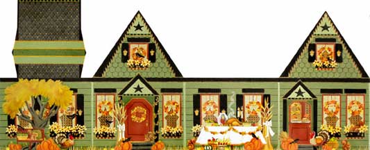 click here to view larger image of Thanksgiving House (hand painted canvases)