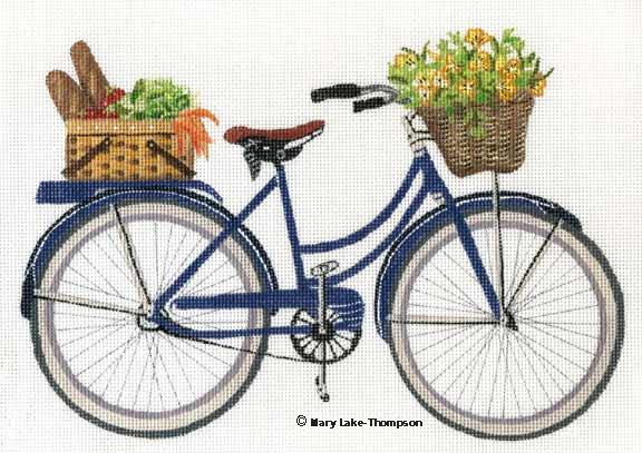 click here to view larger image of Bicycle Yellow Flowers (hand painted canvases)