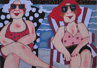 click here to view larger image of Surfer Girls (hand painted canvases)