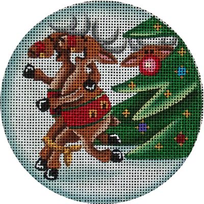 click here to view larger image of Three Legged Race Ornament (hand painted canvases)