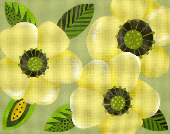 click here to view larger image of Big Yellow Flower Clutch/Pillow (hand painted canvases)