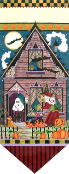 click here to view larger image of Haunted House Banner (hand painted canvases)