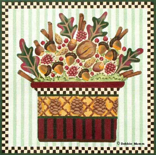 click here to view larger image of Nuts & Berries Bowl (hand painted canvases)