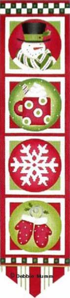 click here to view larger image of Snowman Banner (hand painted canvases)