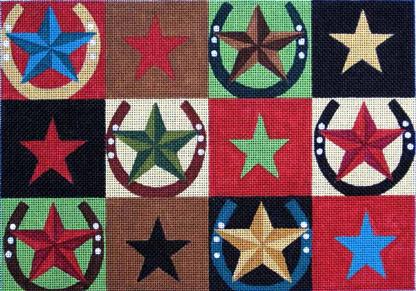 click here to view larger image of Multi Stars (hand painted canvases)