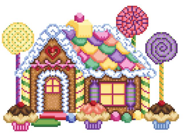 click here to view larger image of Gingerbread House (hand painted canvases)