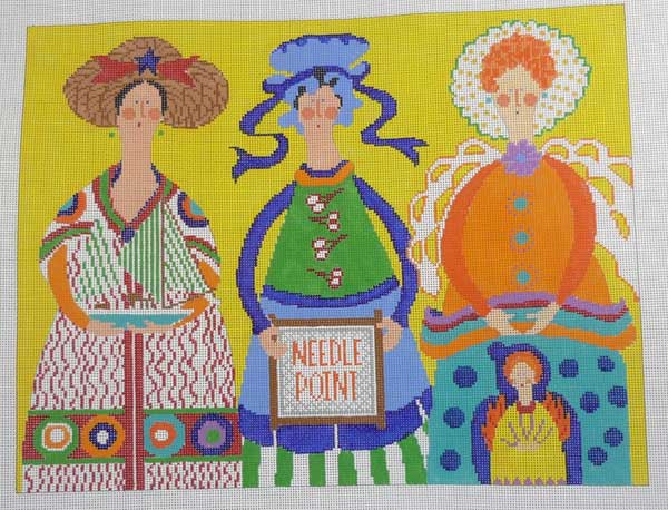 click here to view larger image of Three Ladies (hand painted canvases)