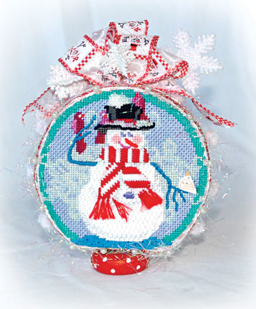 click here to view larger image of Snowlady with Birds w/Stitch Guide (hand painted canvases)