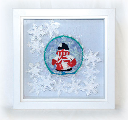click here to view larger image of Snowman on Ice Skates w/Stitch Guide (hand painted canvases)