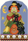 click here to view larger image of Eunice  the Cat Witch (hand painted canvases)