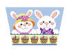 click here to view larger image of Bunny Basket Front (hand painted canvases)