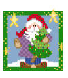 click here to view larger image of Santa and The Tree (hand painted canvases)