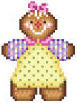 click here to view larger image of Yellow Gingerbread Girl (hand painted canvases)
