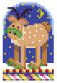 click here to view larger image of Reindeer with Green Shoes (hand painted canvases)