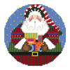 click here to view larger image of Santa with the Train (hand painted canvases)
