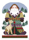 click here to view larger image of Santa and the Deer (hand painted canvases)